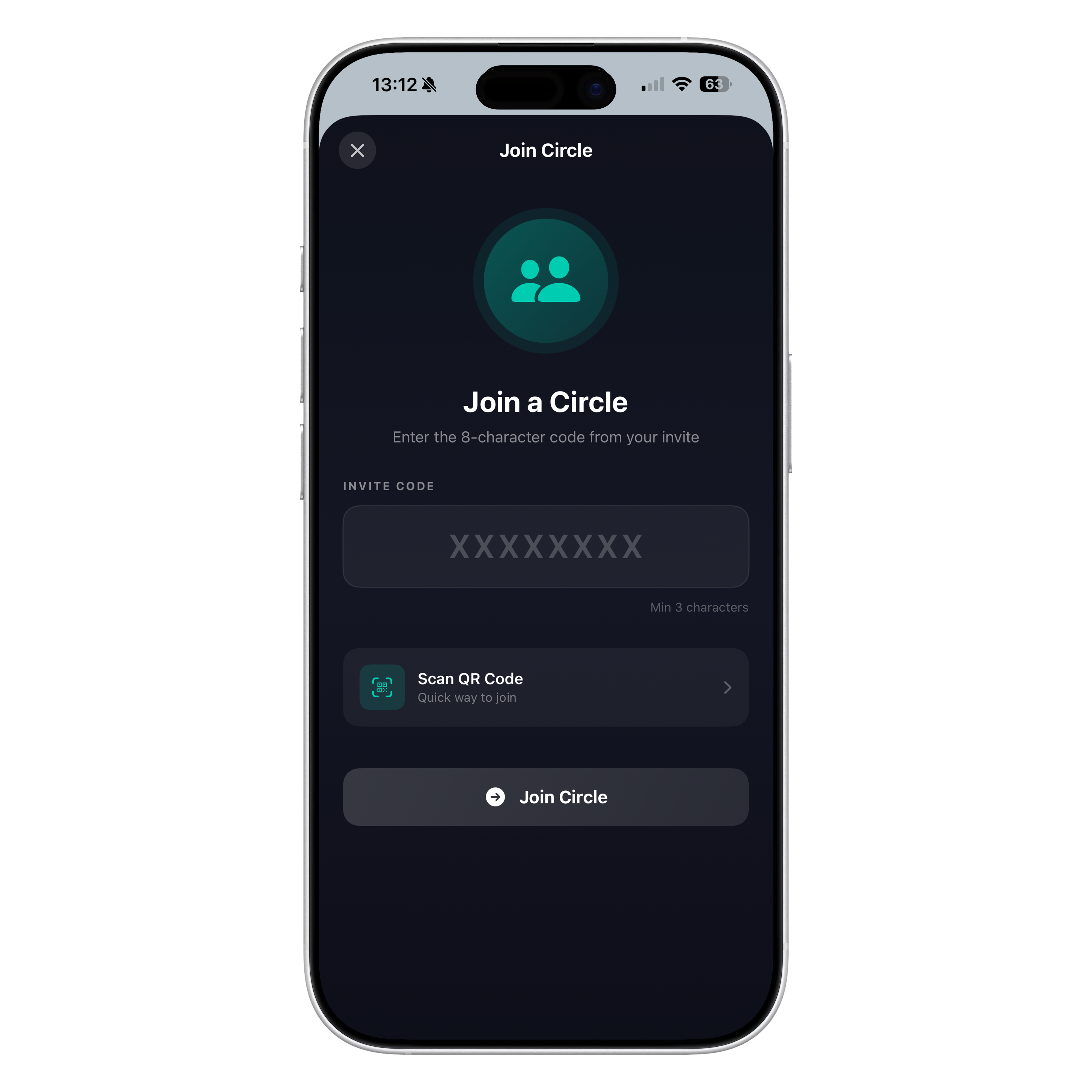 Join a circle with invite code
