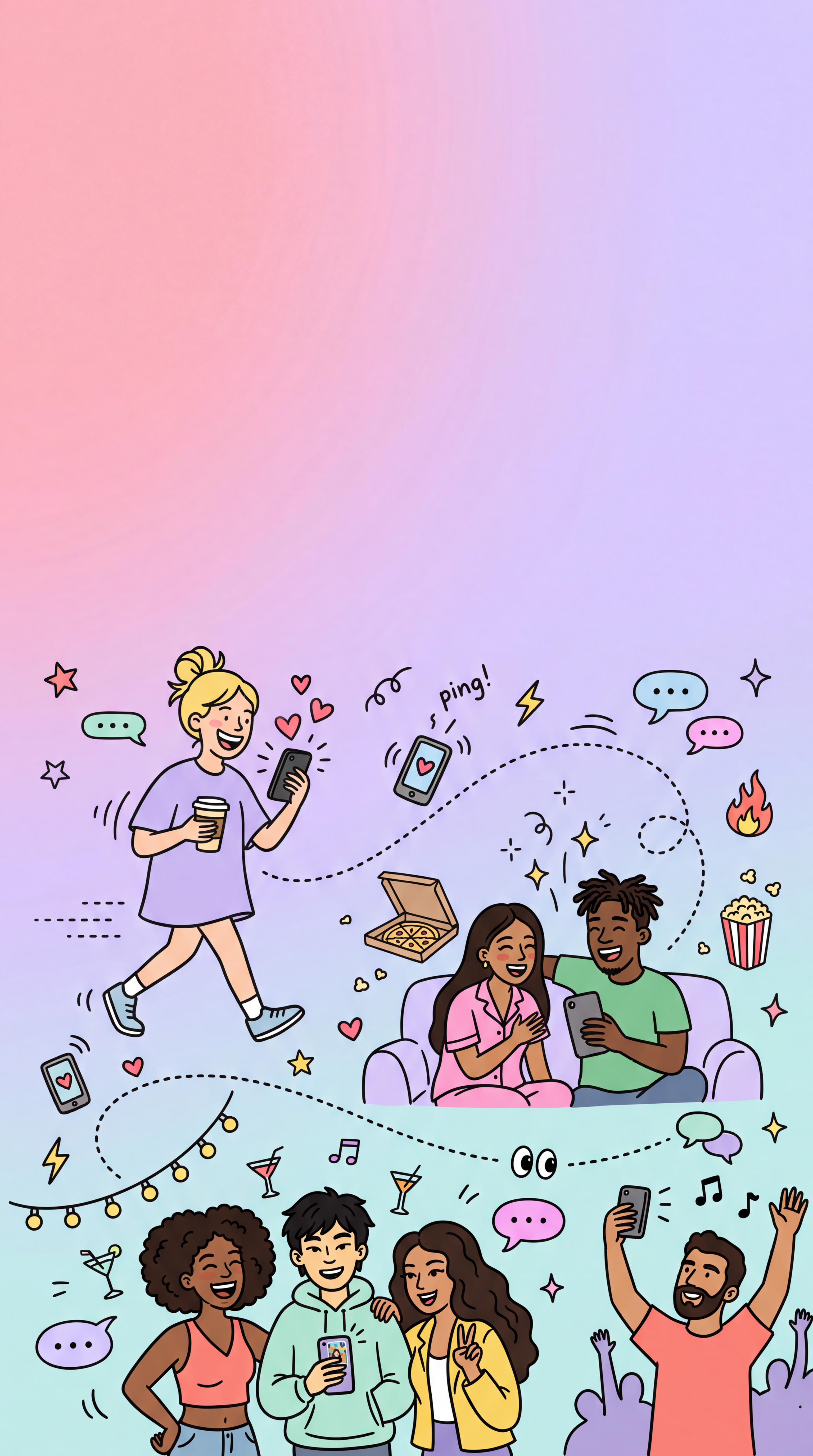 People sharing moments on fomo