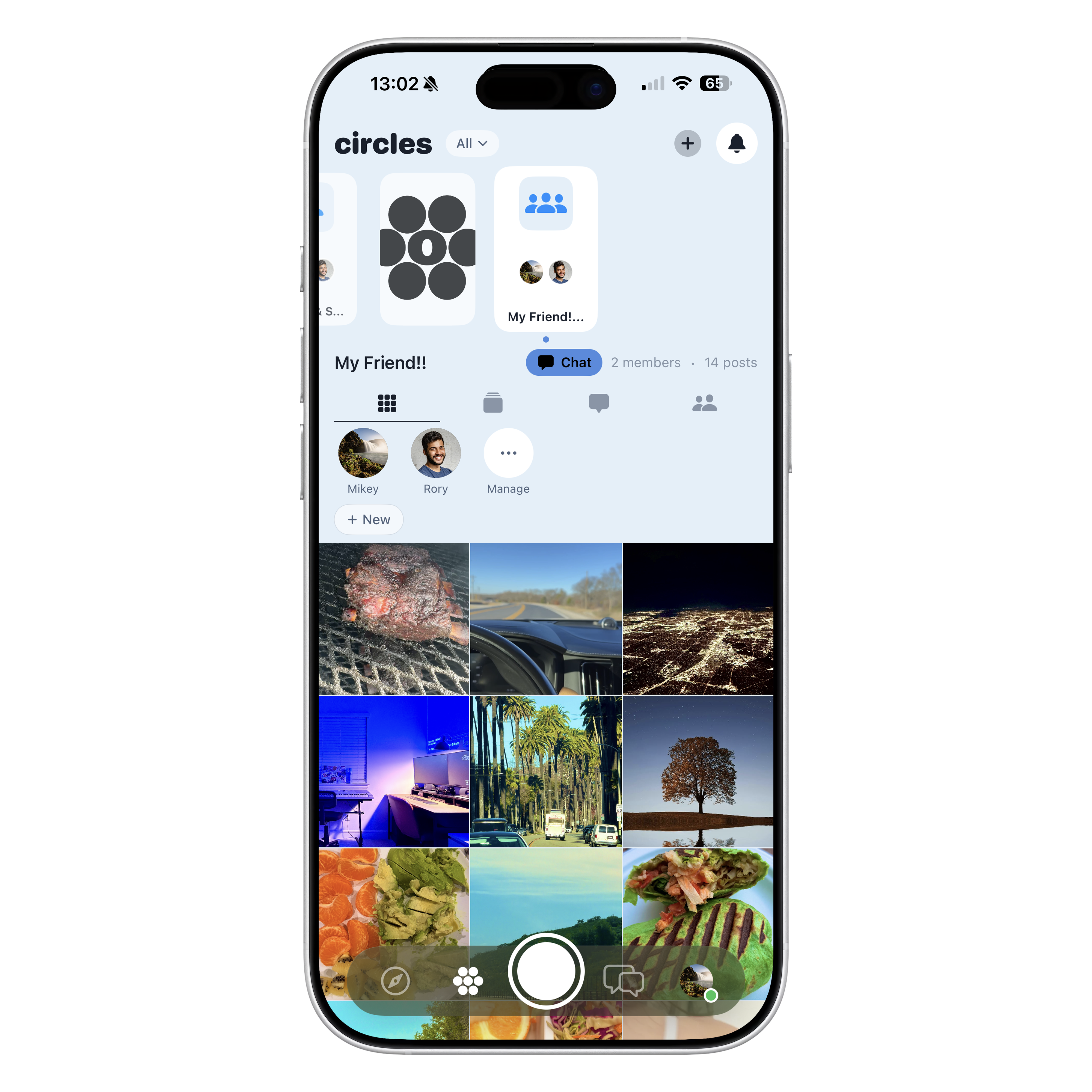 Circles view on fomo