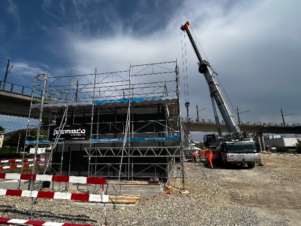 Bahntechnikgebäude Wallisellen — 23 Elemente an einem Tag — Bild 2