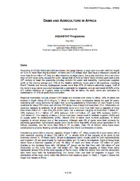 Dams and agriculture in Africa