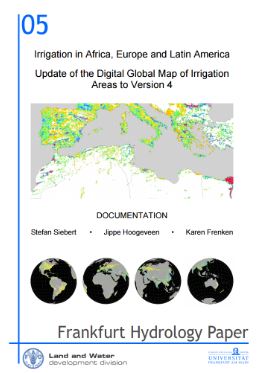 Irrigation in Africa, Europe and Latin America - Update of the digital global map of irrigation areas to Version 4
