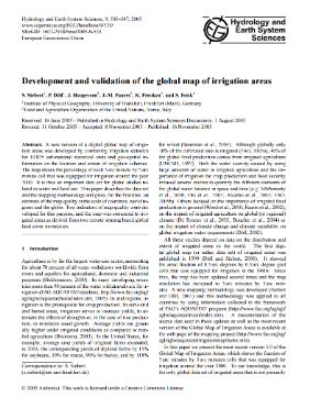 Development and validation of the global map of irrigation areas