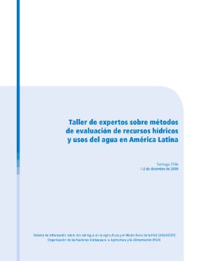 Proceedings of expert workshop on water resources and use assessment methodologies in Latin America