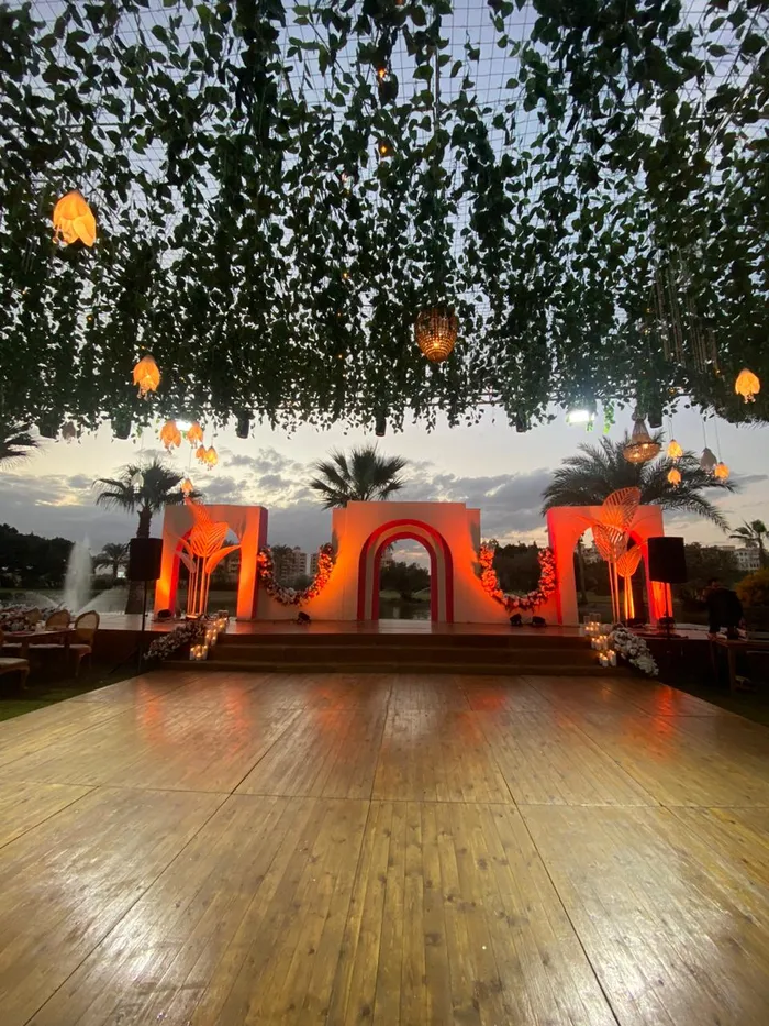 Lake view venue in october