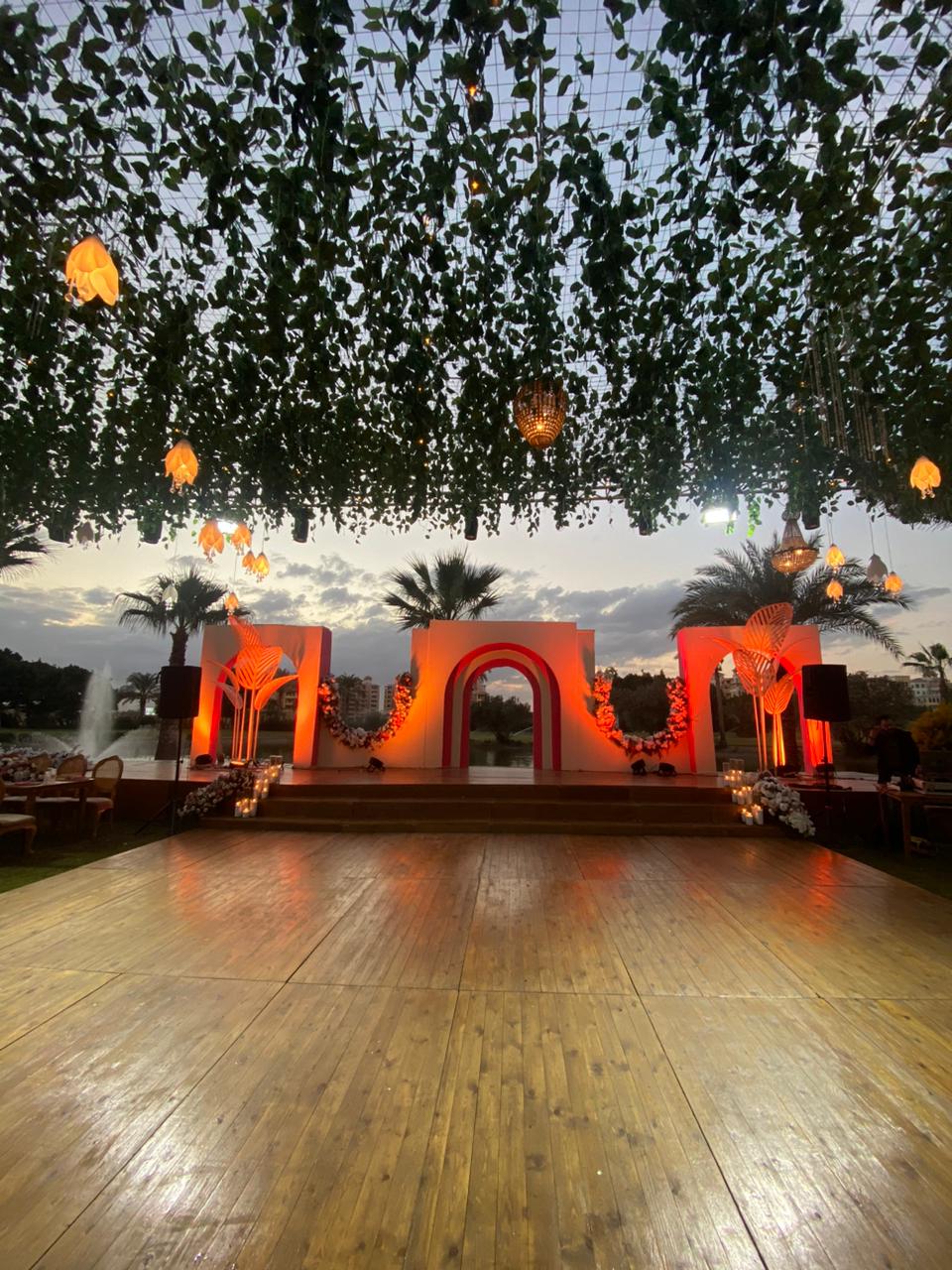 Lake view venue in october