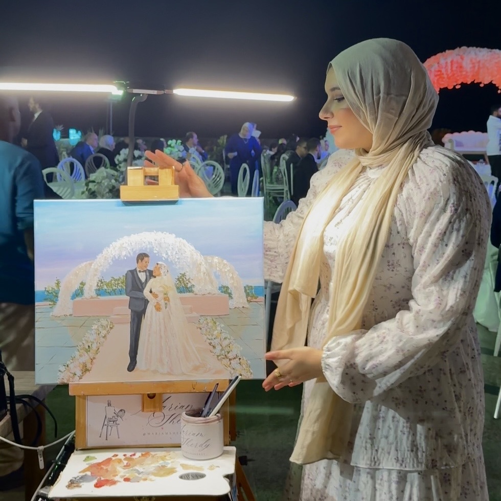Mariam sherdy live wedding painter