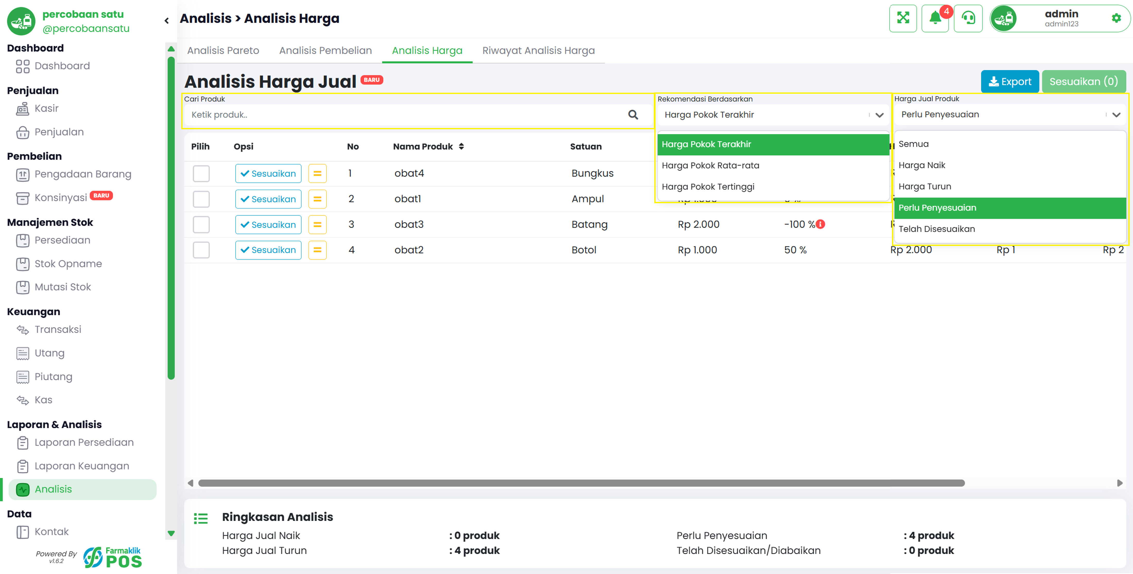 Langkah 1: Sesuaikan Filter Sesuai Data yang ingin Anda Tampilkan