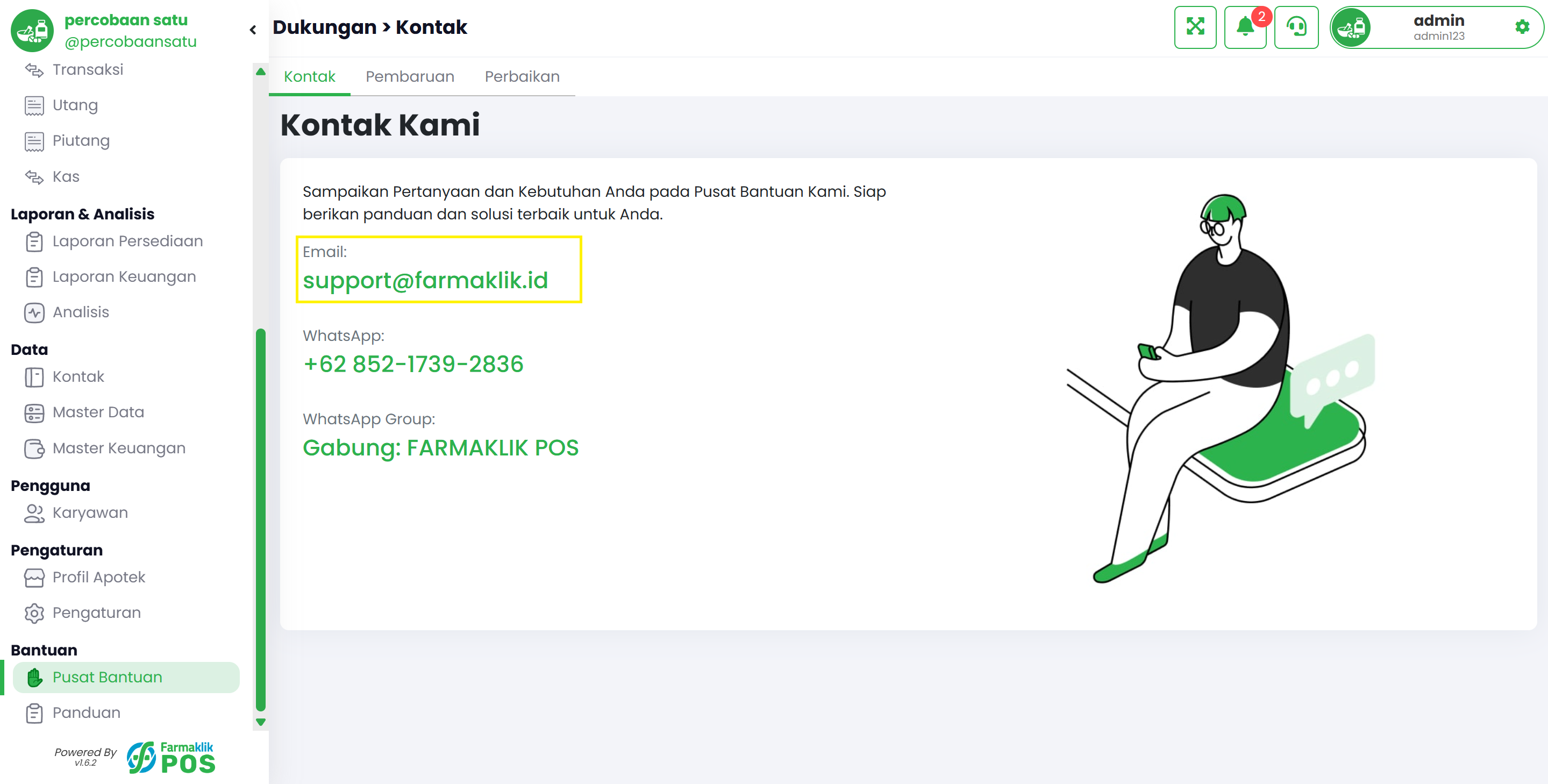 Langkah 2: Kontak Melalui Email