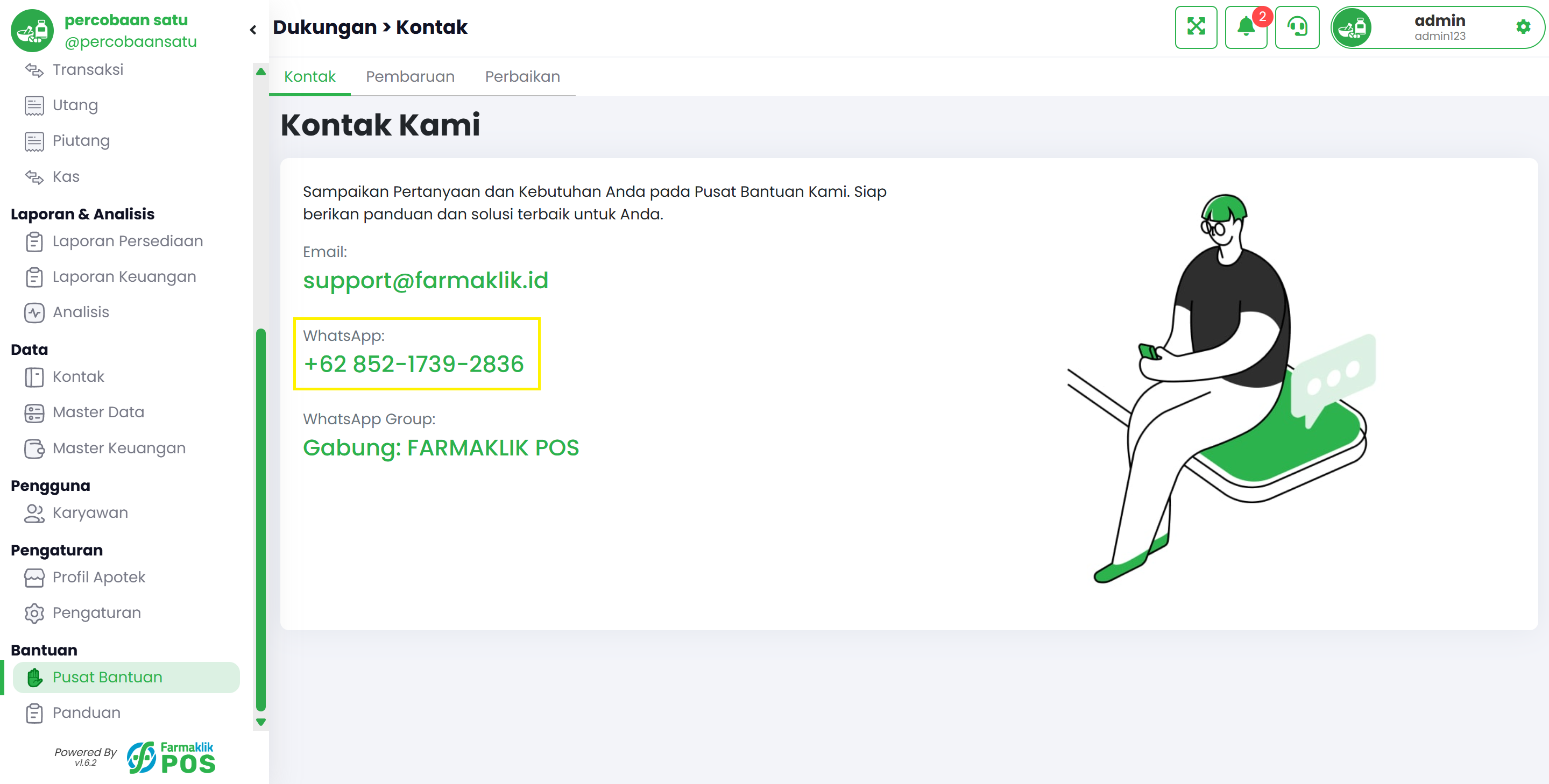 Langkah 3: Kontak Melalui WhatsApp Chat