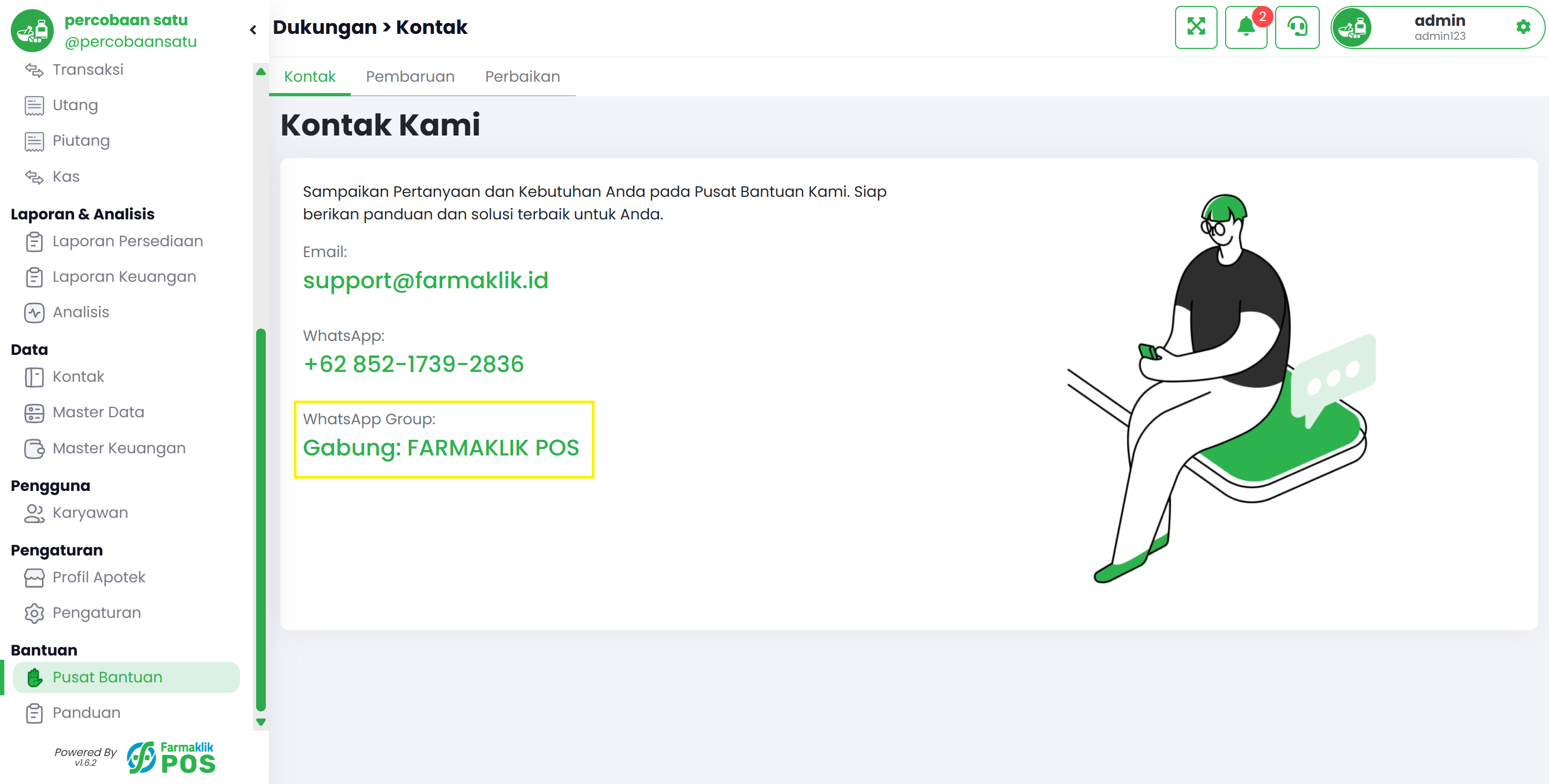 Langkah 4: Kontak Melalui Grup WhatsApp Farmaklik