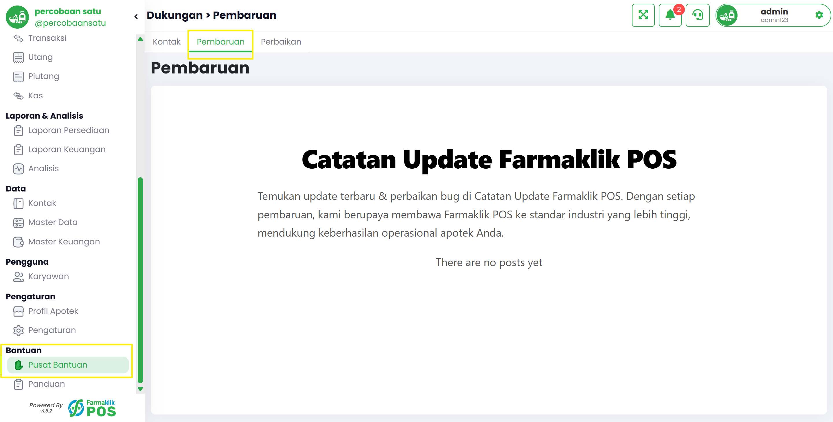 Langkah 1: Buka Menu Pembaruan