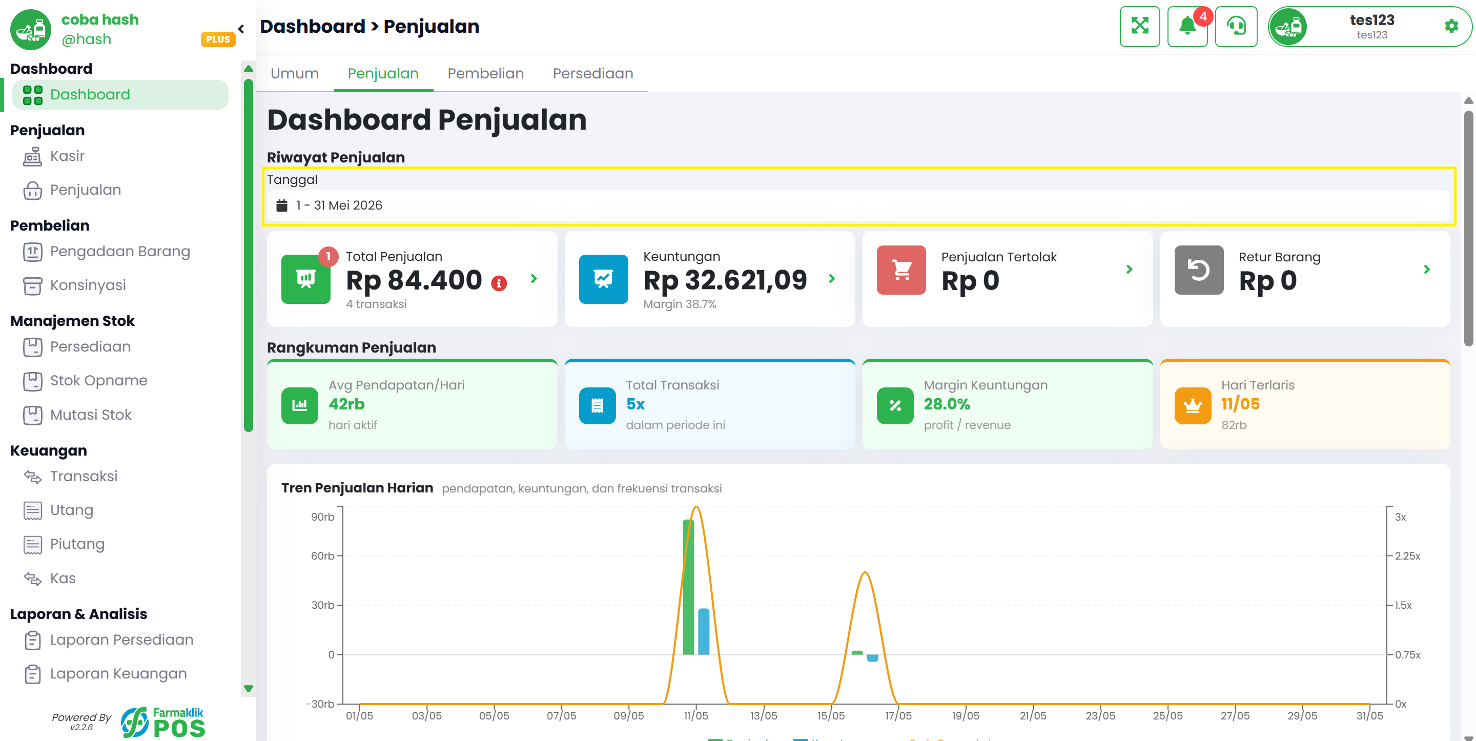 Langkah 2: Sesuaikan Filter Tanggal