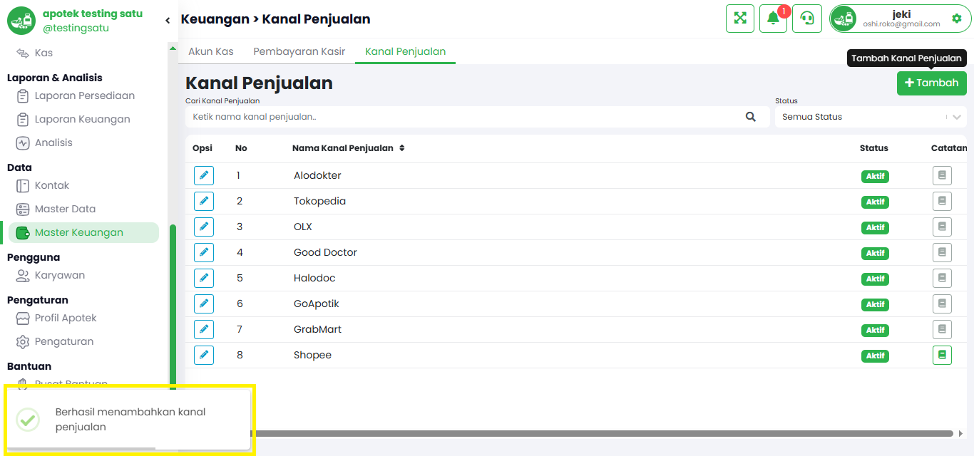 Langkah 3: Konfirmasi Penambahan