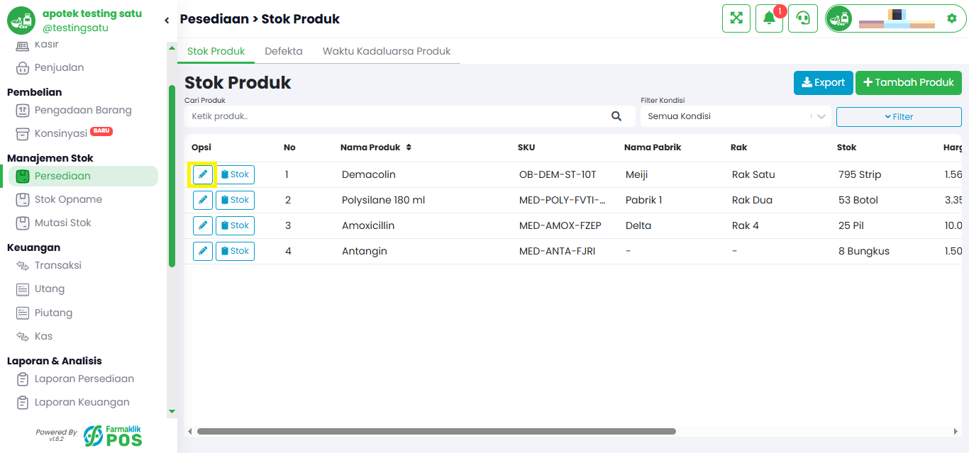 Ubah Data Produk