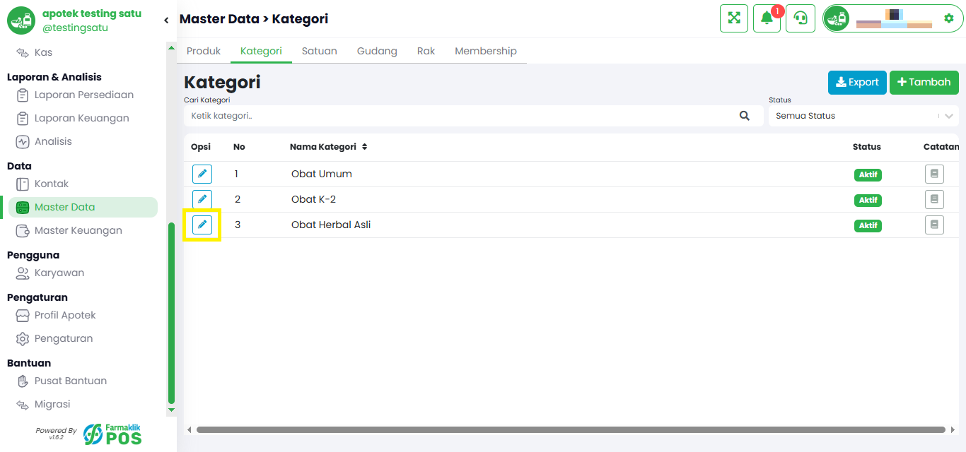 Langkah 1: Pilih Data Kategori