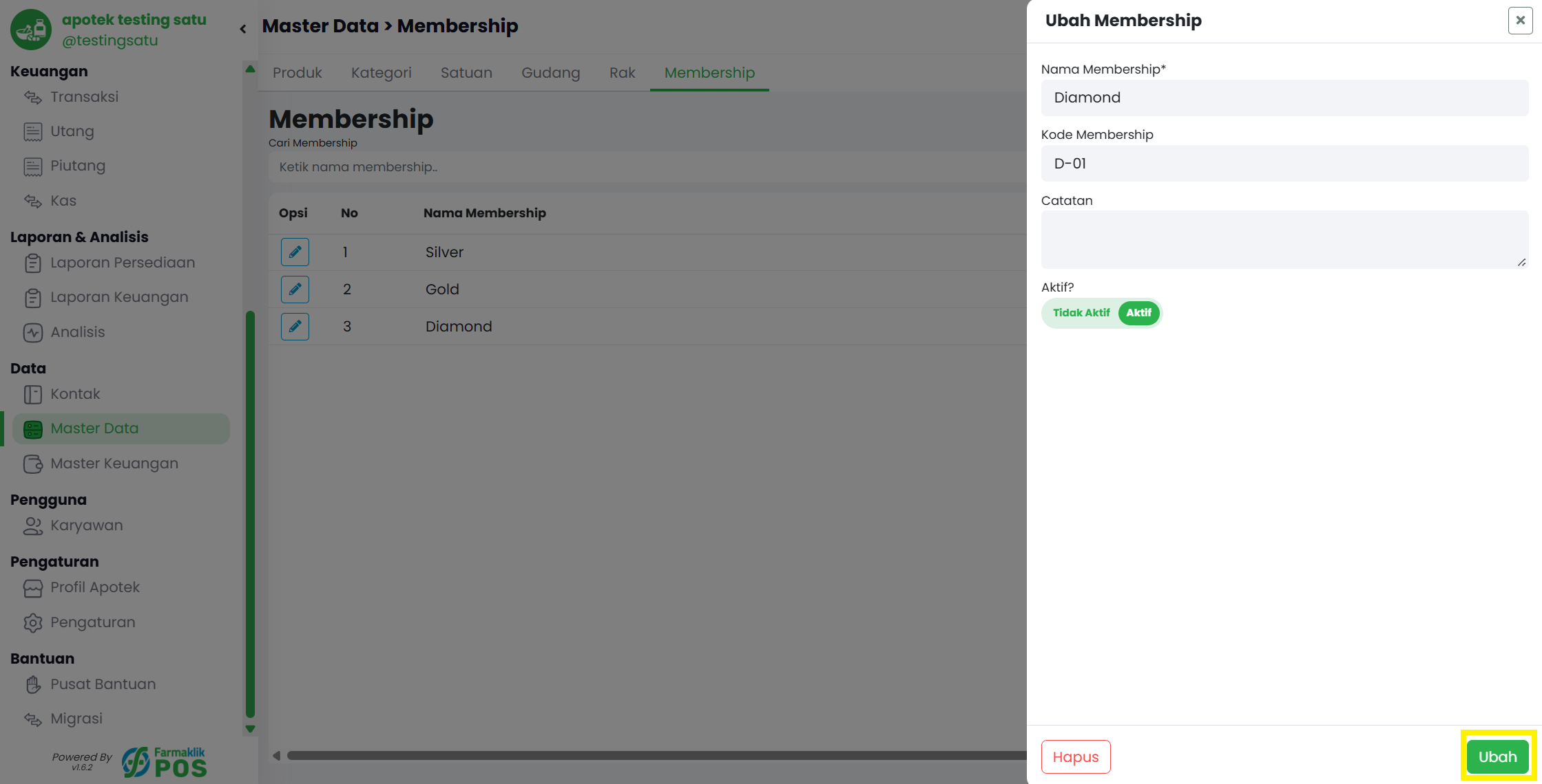 Langkah 2: Isi Form Data Membership