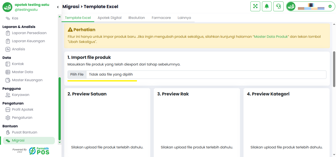 Migrasi Produk