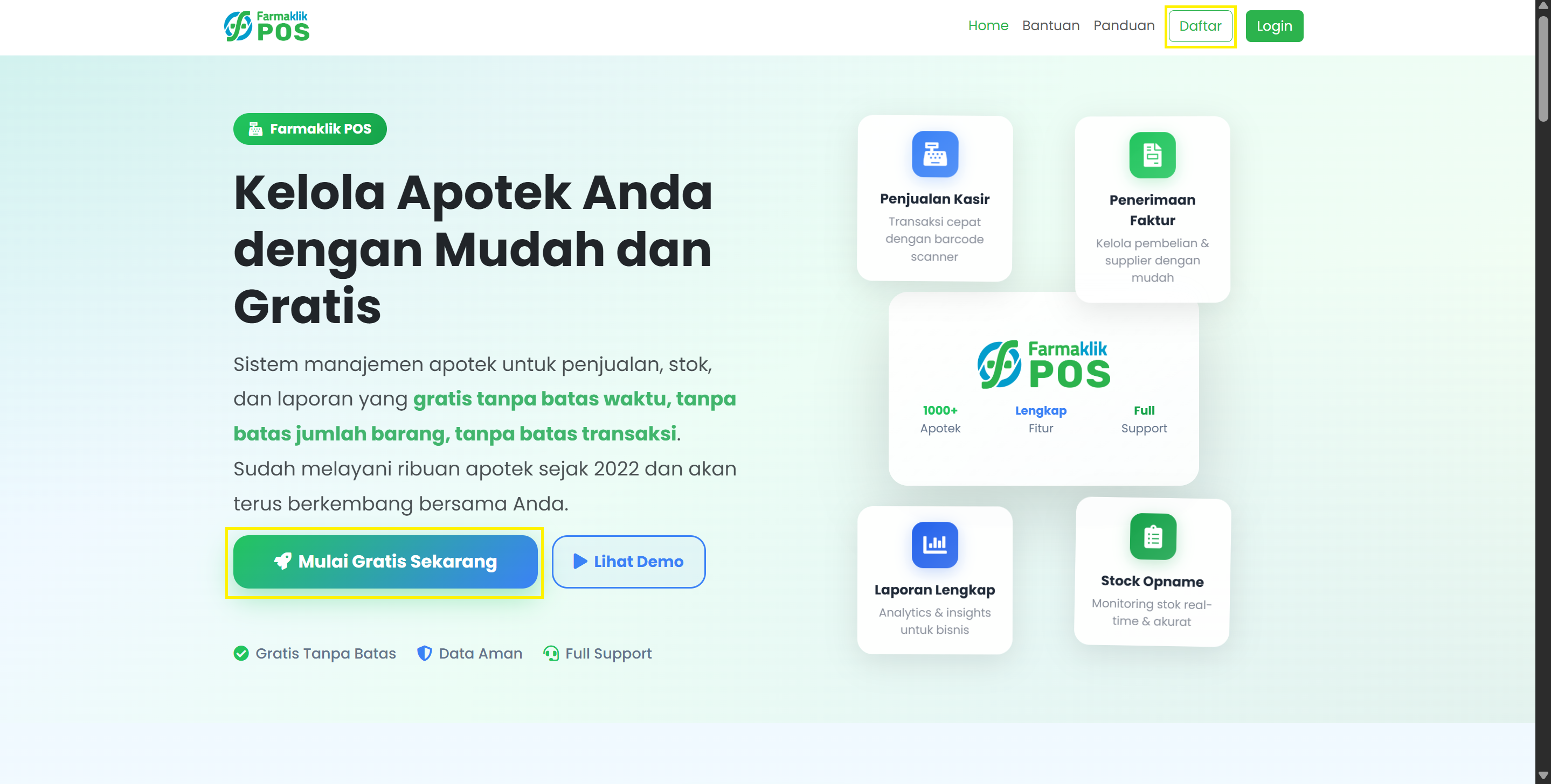 Langkah 1: Masuk ke Website Farmaklik POS