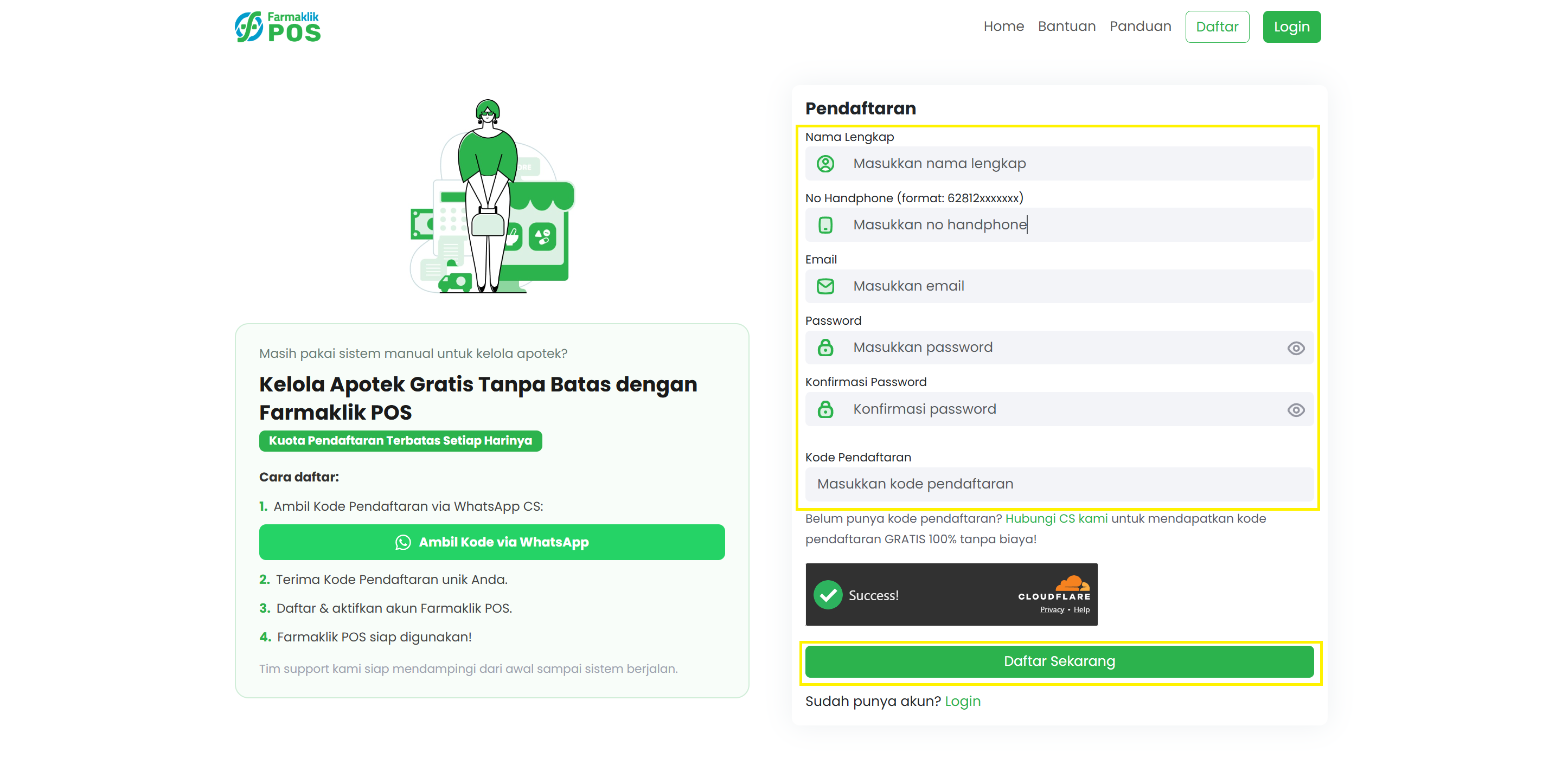 Langkah 3: Isi Form Registrasi