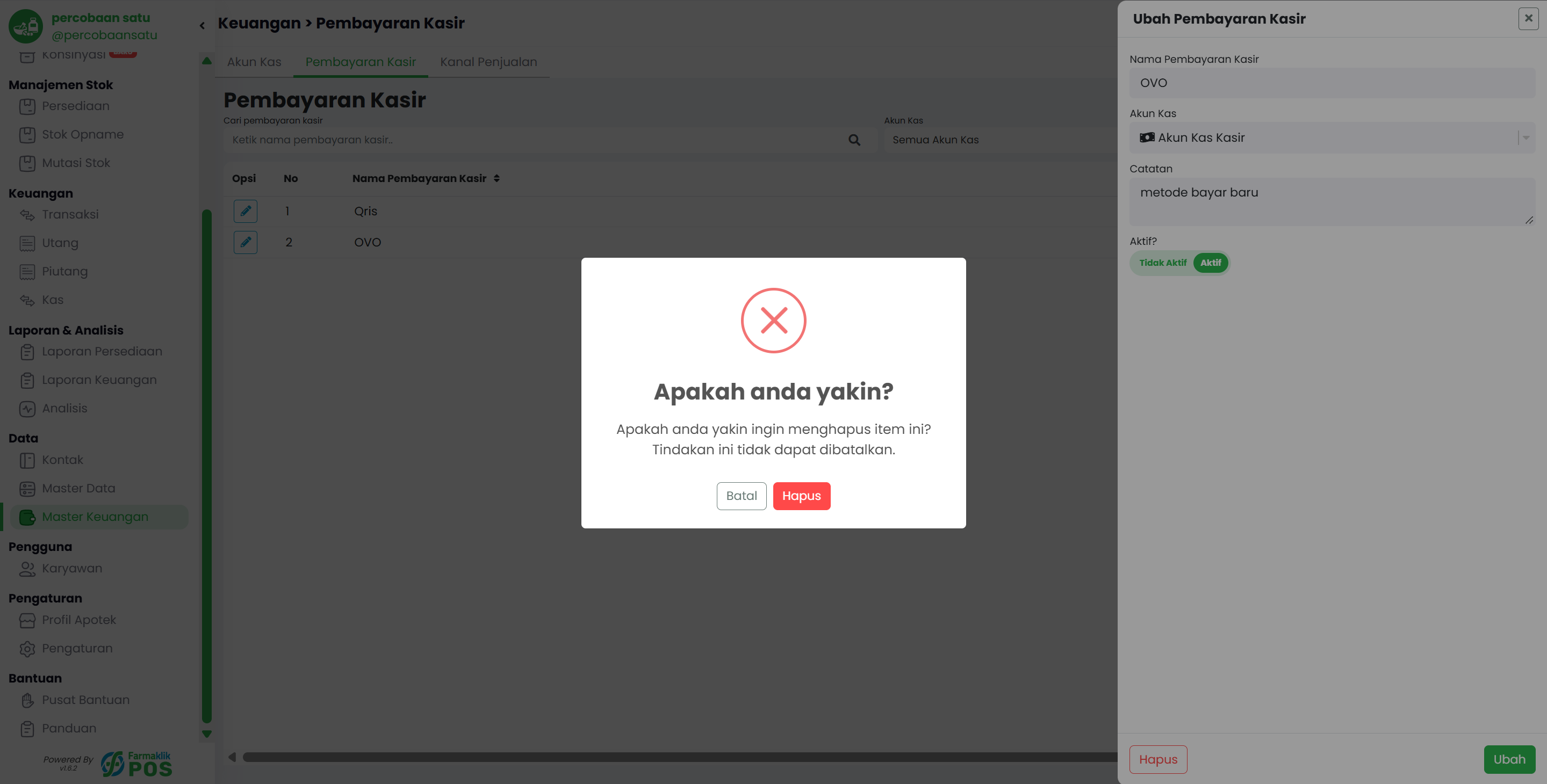 Langkah 3: Konfirmasi Penghapusan
