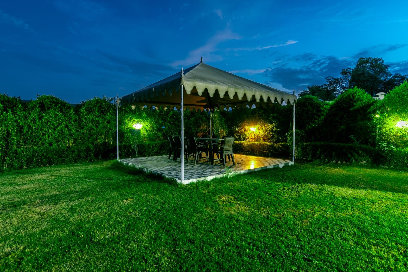 Outdoor dining and celebration lawn at Suryansh Outhouse, Vaishali Estate, Vaishali Nagar, Jaipur (Photo 10)
