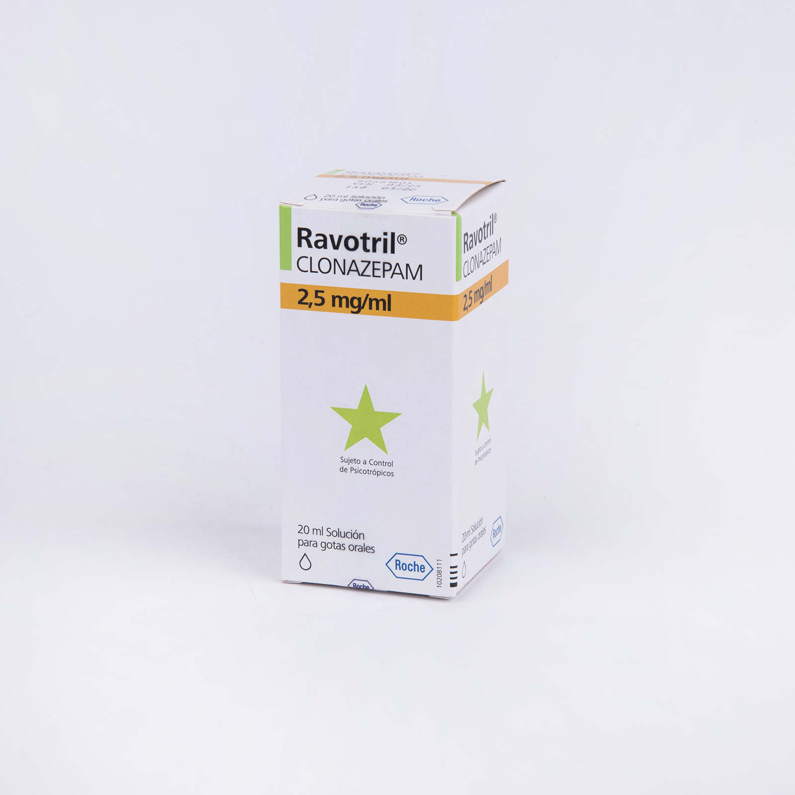 RAVOTRIL GOTAS 20 ML - CLONAZEPAM 2.5 mg/mL