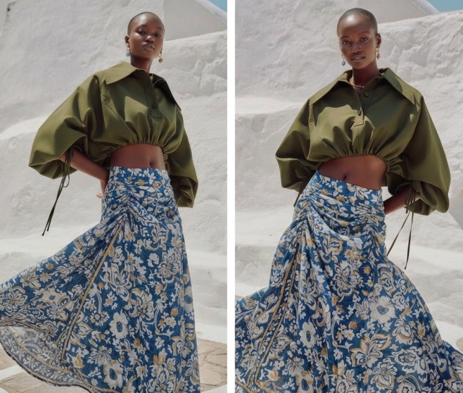 Pose Variation result — same person and outfit in a new pose