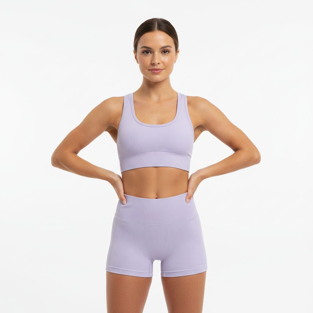 Multiple garments composed into one outfit on an AI fashion model