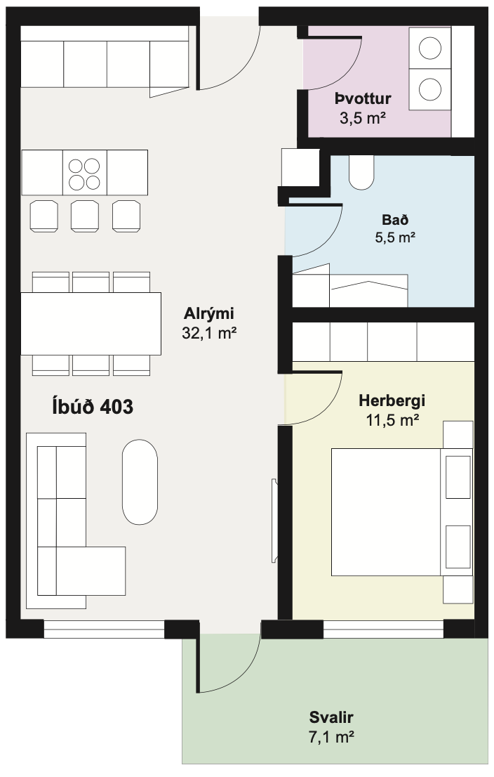 Íbúð 403 - Teikning