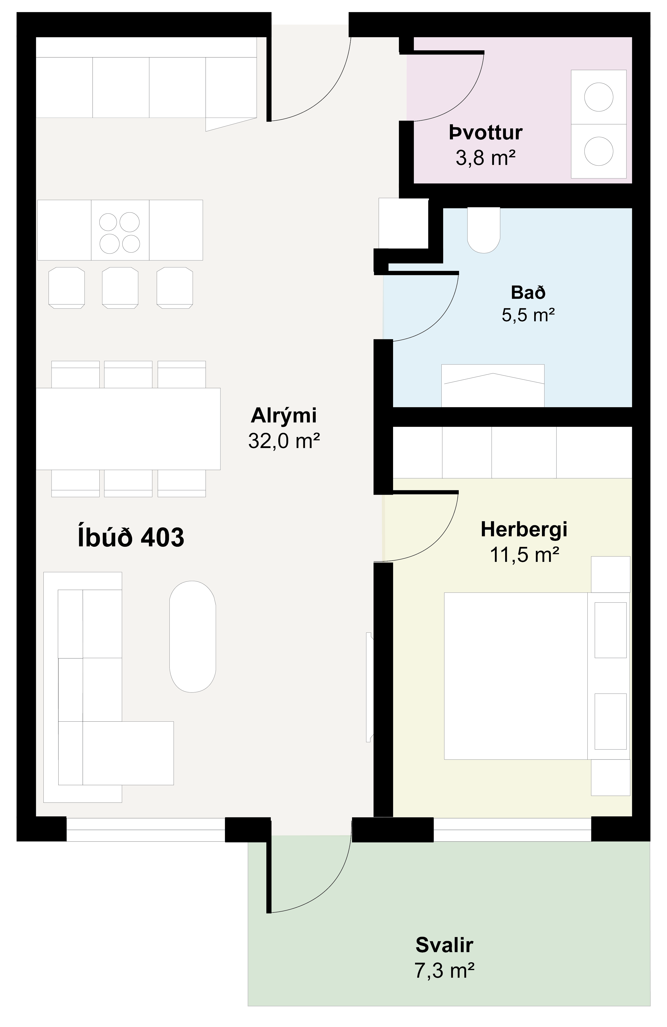 Íbúð 403 - Teikning