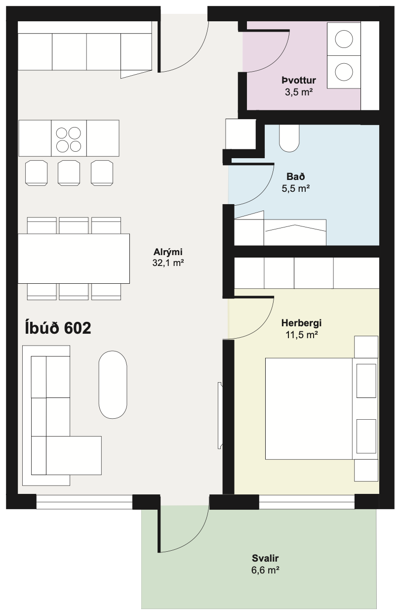 Íbúð 602 - Teikning
