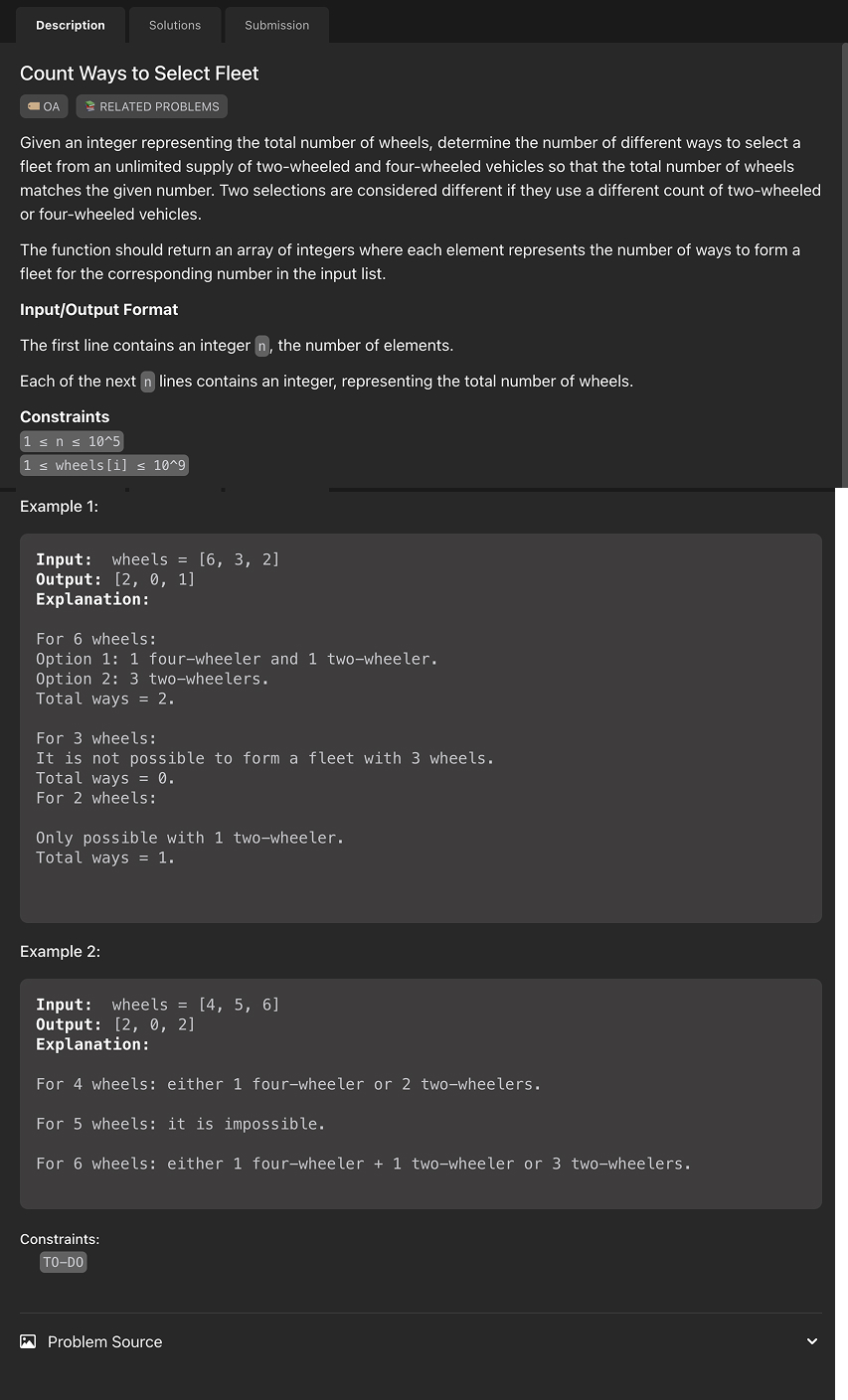 Problem source 1