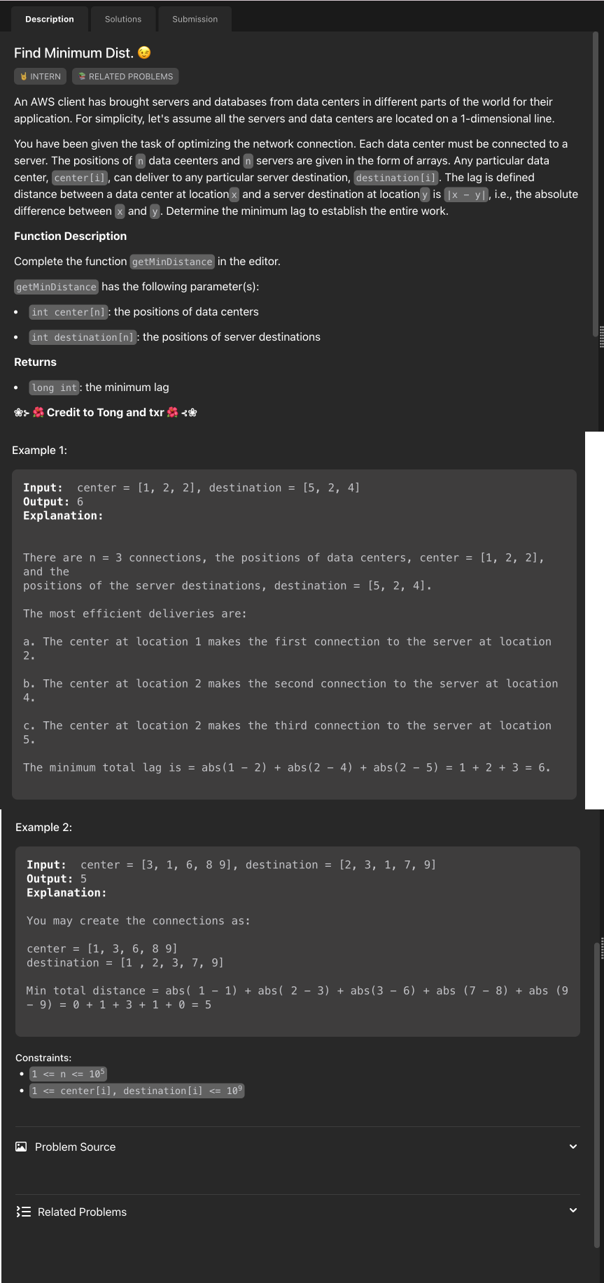 Problem source 1