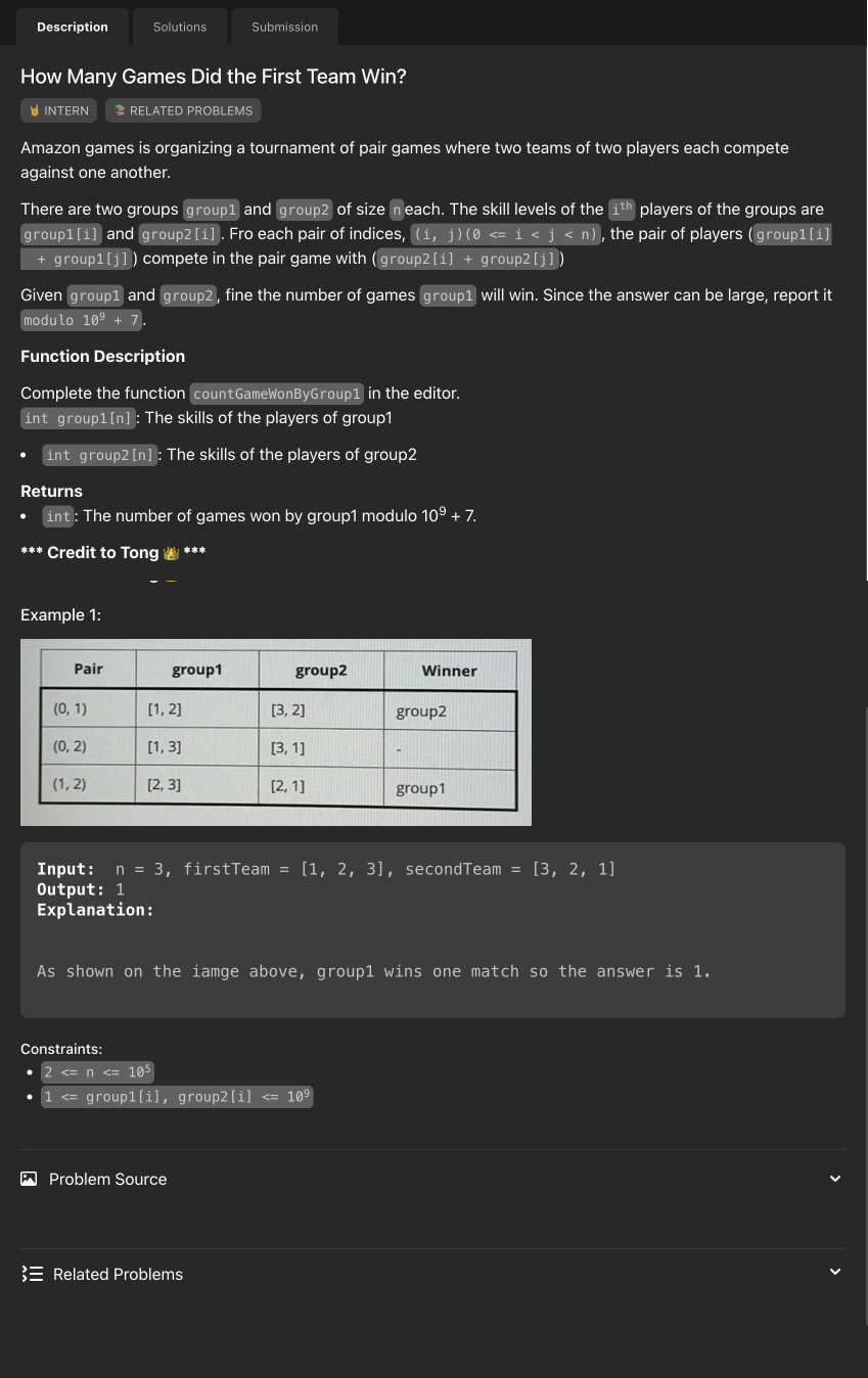 Problem source 1