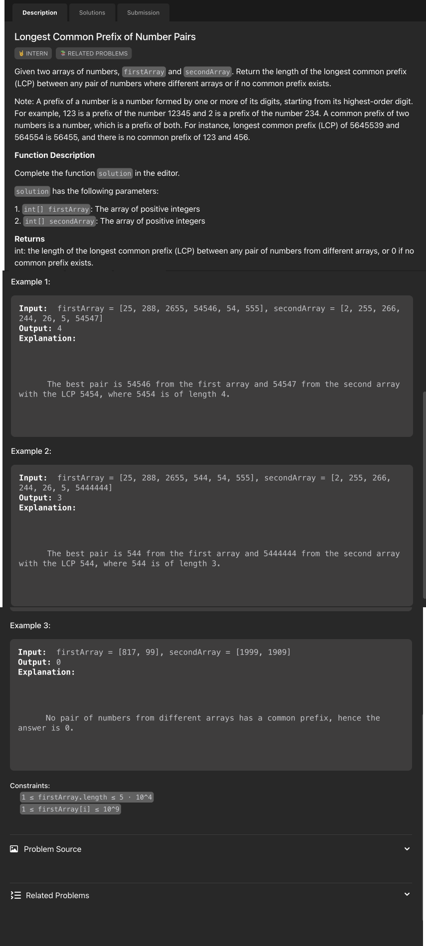 Problem source 1