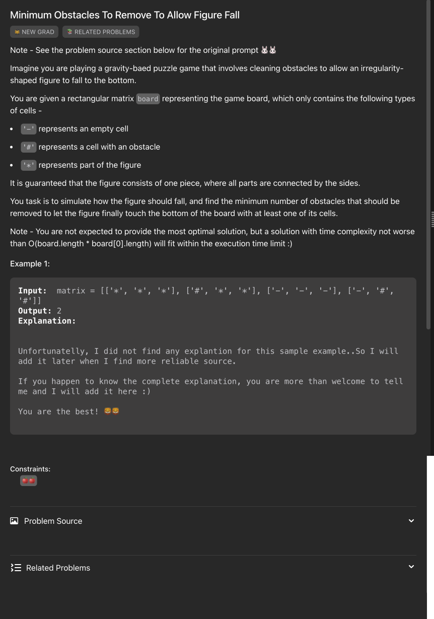 Problem source 1