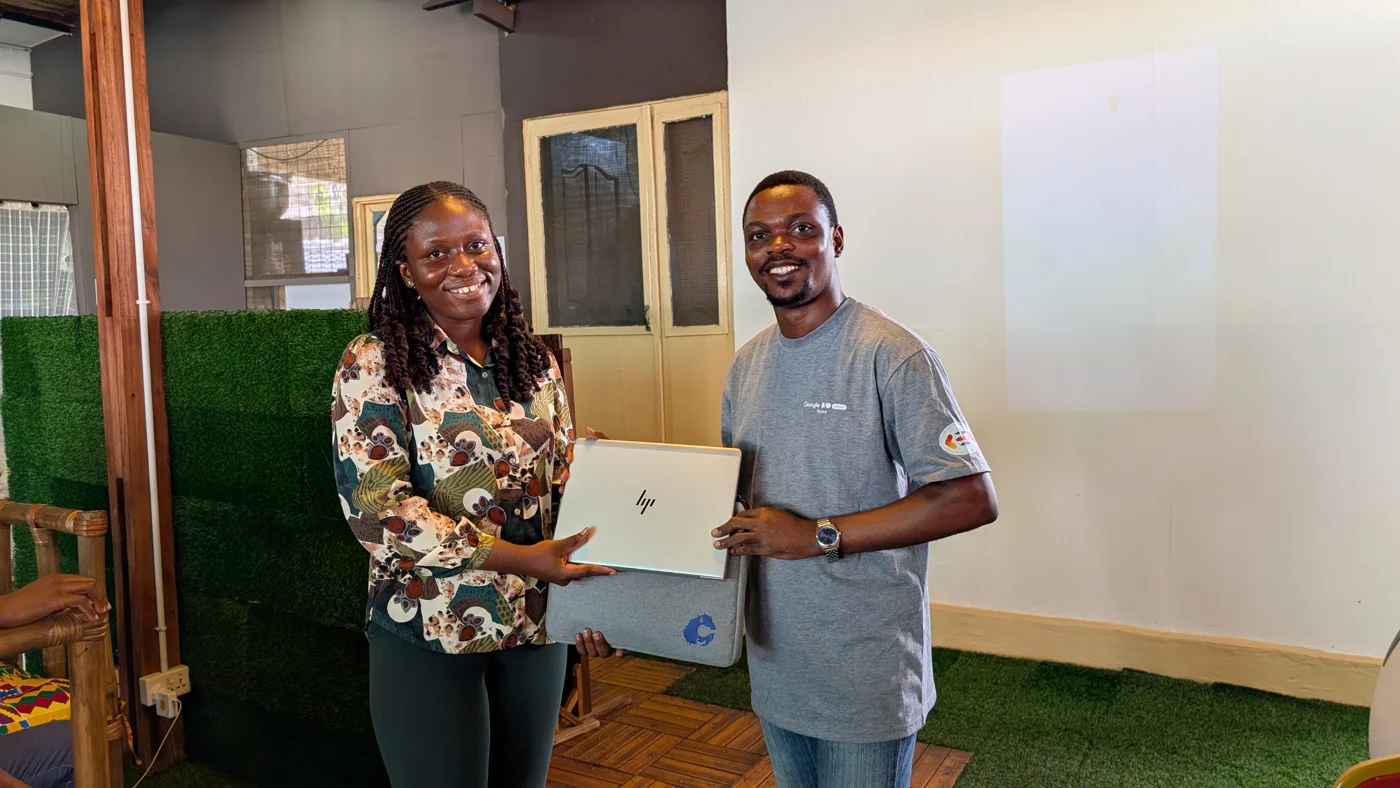 Remise des récompenses du challenge fata × GDG Accra, au Chubo Restaurant, le 1er novembre 2025.