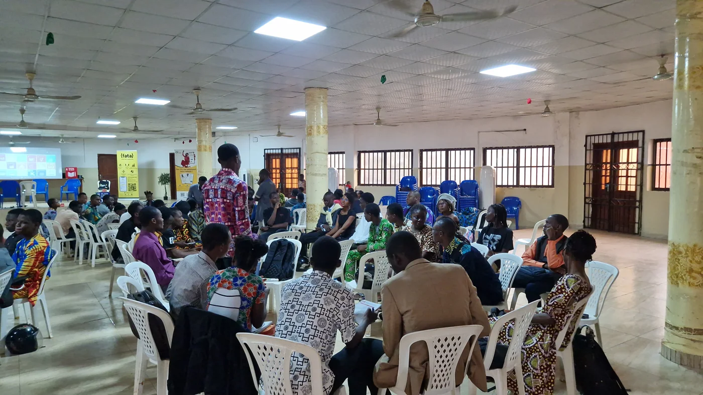 fata au Forum International des Métiers du Numérique et de l’Entrepreneuriat, Abomey-Calavi, Bénin, le 18 juillet 2026.