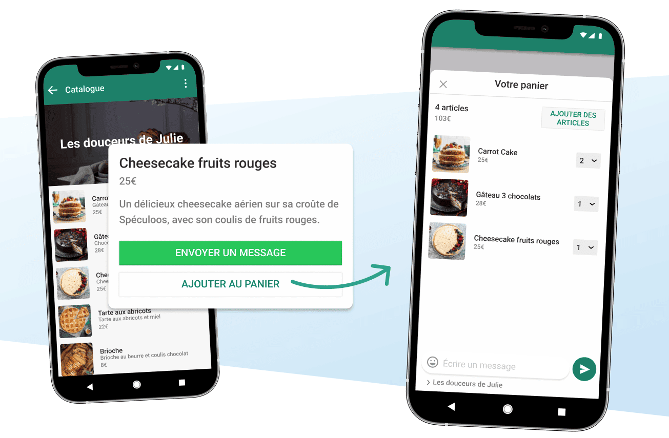 Notification de commande sur WhatsApp