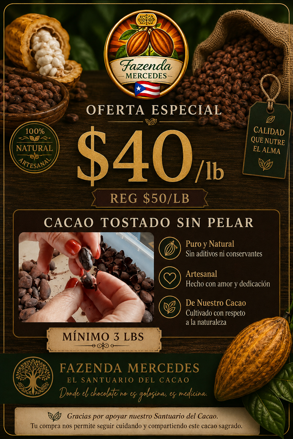 CACAO TOSTADO (SIN PELAR)
