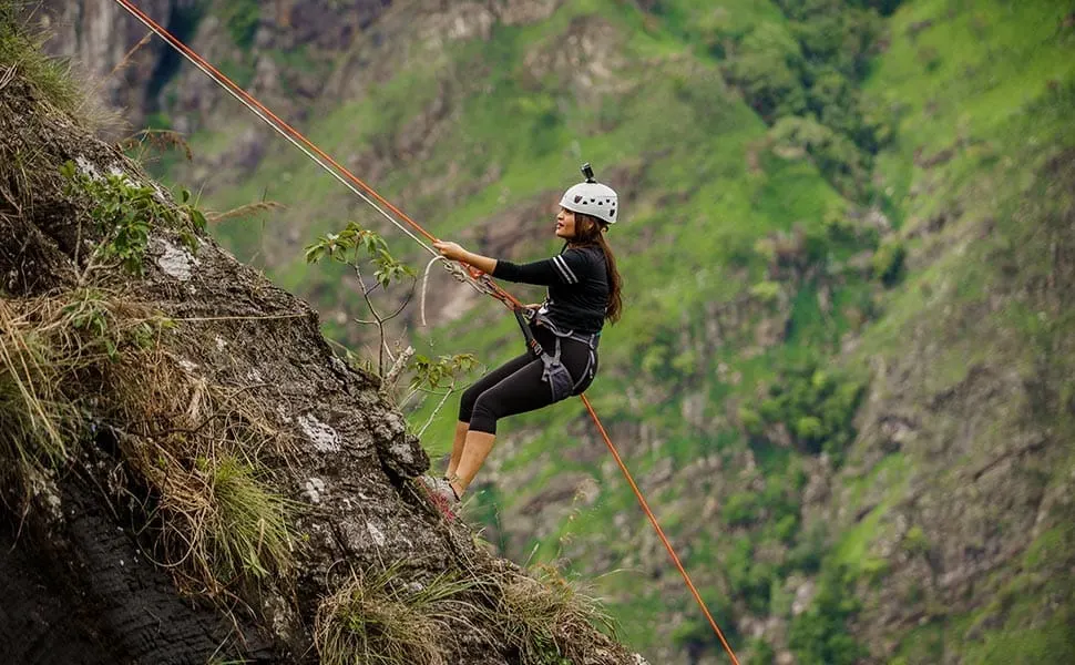 Abseiling in Ella