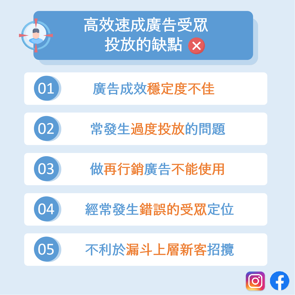 高效速成廣告受眾投放的缺點