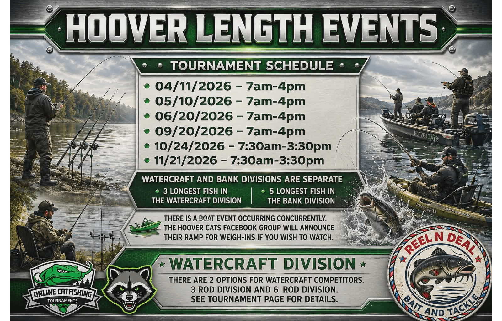 Hoover Length Event Watercraft Division 6 Rods: 06-20-26