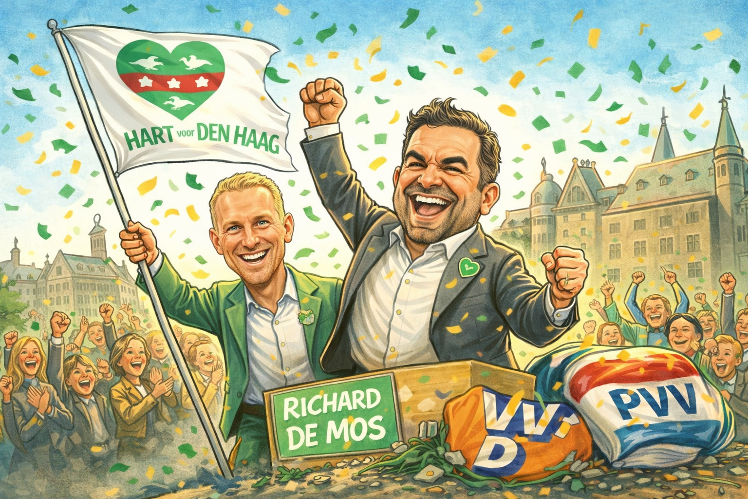 Van rechtszaal naar raadzaal: De Mos triomfeert, Den Haag kiest overtuigend