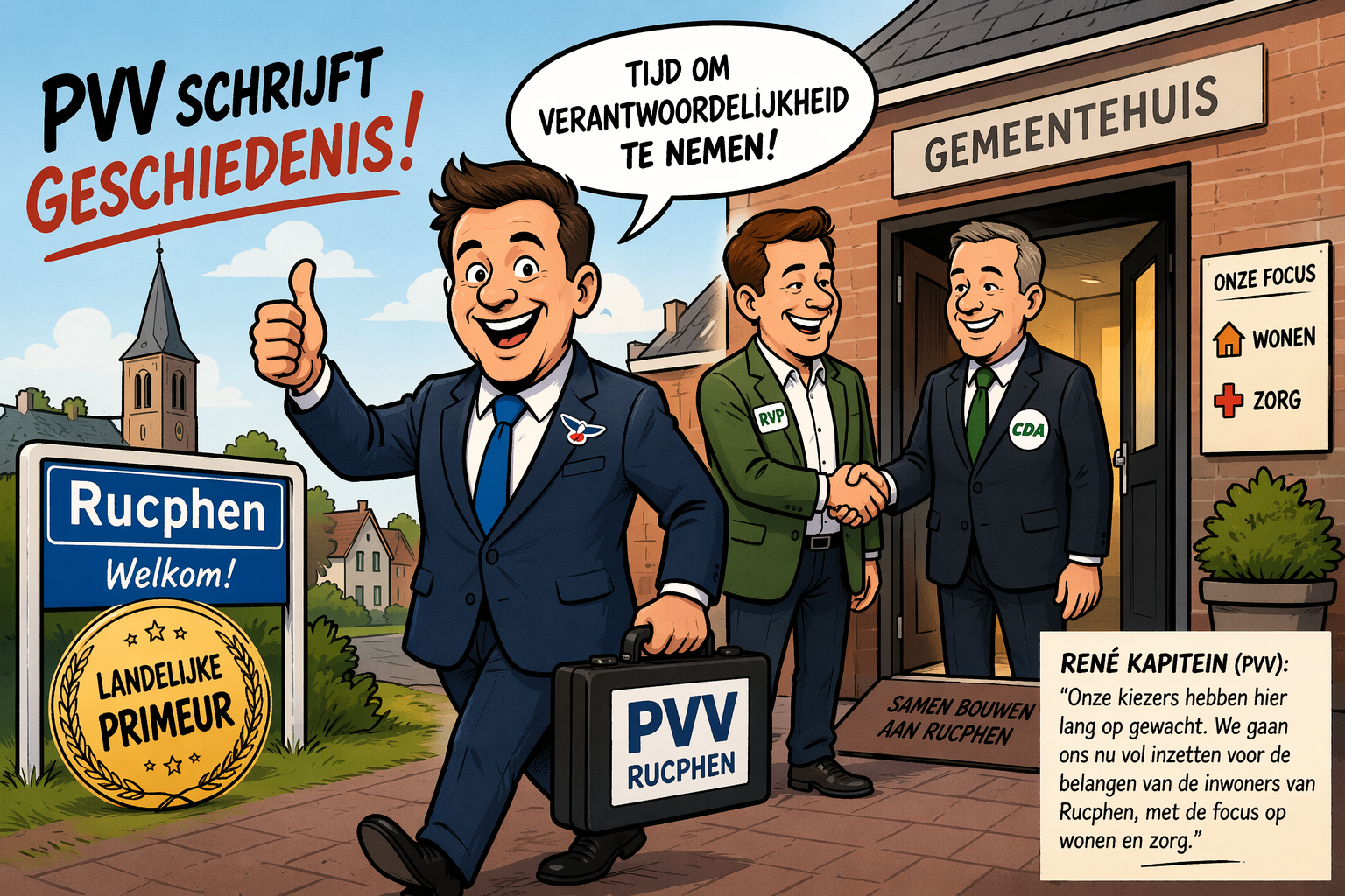 PVV schrijft geschiedenis: eerste wethouder in Rucphen