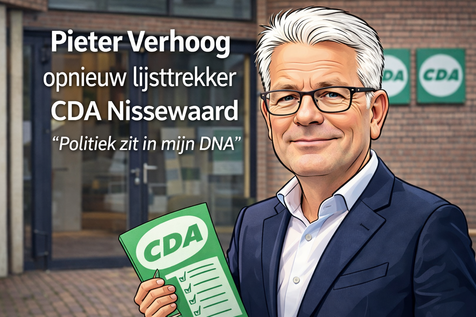 Pieter Verhoog opnieuw lijsttrekker CDA Nissewaard