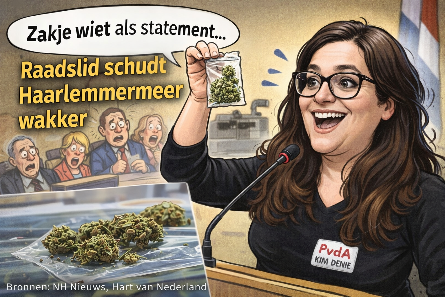 Zakje wiet als statement: raadslid schudt Haarlemmermeer wakker