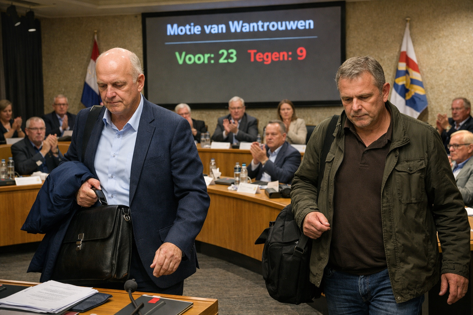 Politieke bom barst in raadszaal: wethouders vertrekken na vertrouwensbreuk
