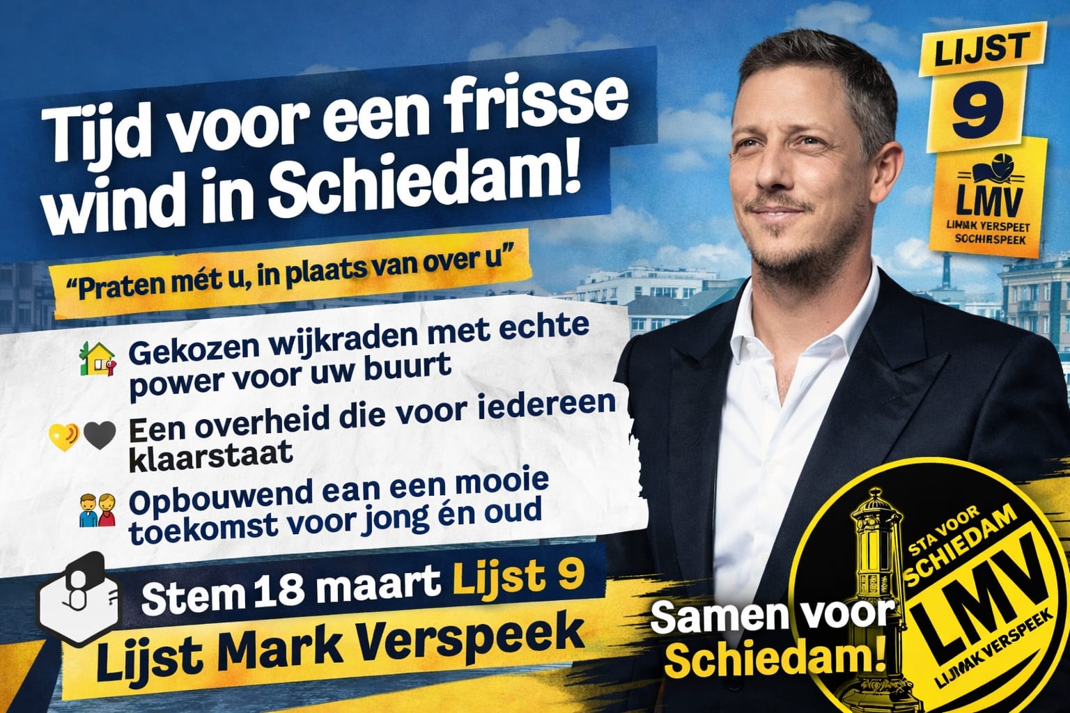 LMV:‘Tijd voor een frisse wind in Schiedam’